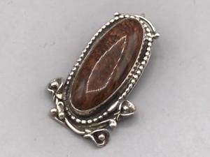 【貨物輸送無料】腕輪 付属品― ビンテージアルジェントスターリングマロンvintage argent sterling marron agate pendentif sign