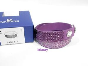 【送料無料】ブレスレット　アクセサリ―　スワロフスキーパープルコンビブレスレットswarovski slake purple duo bracelet, adustable crystal authentic mib 5169277