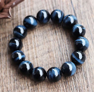 【送料無料】ブレスレット　アクセサリ―　ラウンドブレスレットaaaa16mmnatural hawk eye genuine gemstone round beads bracelet aaaa 16 mm
