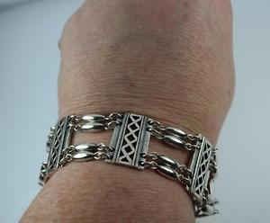 【送料無料】ブレスレット　アクセサリ―　リンクインチブレスレットグラムsterling silver geometric link 7 14 inches bracelet, 3620 grams b1307