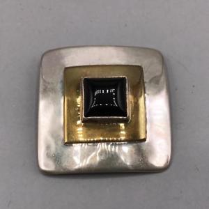 【貨物輸送無料】腕輪 付属品― ビンテージアルジェントポンドジェットアメリカvintage argent sterling cuivre jet broche sign fait aux usa