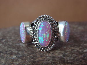 【貨物輸送無料】腕輪 付属品― ナバホアルジェントパーnavajo indien argent faitmain opale bague par yazzie  taille 8