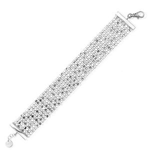 【送料無料】ブレスレット　アクセサリ―　ブレスレットfine silver plated specchio 24mm bracelet