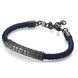 【貨物輸送無料】腕輪 付属品― ブレスレットダイダロスマンコレクションベッドスチールbrosway bracelet daedalus man collectionbed12 steel 316l and skin blue