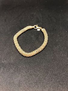 【貨物輸送無料】腕輪 付属品― ラミネートイエローメッシュブレスレットbracelet インチ sterling silver laminate yellow mesh fope