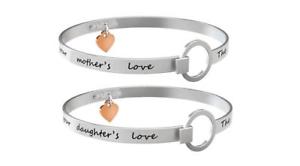 【貨物輸送無料】腕輪 付属品― 腕輪スチール写真young adult set of two bracelets steel family momdaughter  love 731106