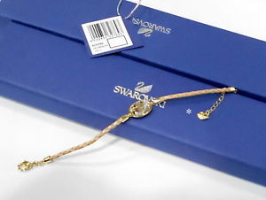 【送料無料】ブレスレット　アクセサリ―　スワロフスキーバニラゴールデンシャドウブレスレットクリスタルswarovski vanilla golden shadow bracelet, leather crystal authentic mib 5032764