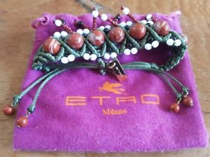 【送料無料】ブレスレット　アクセサリ―　シルクイタリアビーズブレスレットシックauthentic silk etro italian bead bracelet boho chic 19,225円
