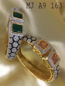 【送料無料】ブレスレット　アクセサリ―　ハンドメイドデザイナーカフブレスレットhandmade high quality artificial designer cz cuff bracelet 1pc only qq35071
