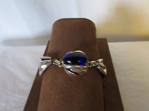【送料無料】ブレスレット　アクセサリ―　ブレスレットサファイアカボションmodernist bracelet serge breton silvery metal and cabochon sapphire 18,735円