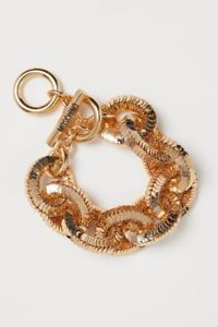 【送料無料】ブレスレット　アクセサリ―　モスキーノチェーンブレスレットmoschino x hamp;m sold out rare gold plated heavy chain bracelet