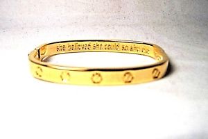 【送料無料】ブレスレット　アクセサリ―　ステラヴァッレブレスレットwomen warriors by stella valle gold plated she believed she could bracelet