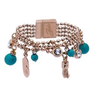 【貨物輸送無料】腕輪 佩び物― ビビターコイズブレスレット bibi bijoux turquoise charm bracelet