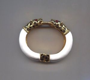【送料無料】ブレスレット　アクセサリ―　kenneth lane double head whitekenneth lane double head white leopard bracelet