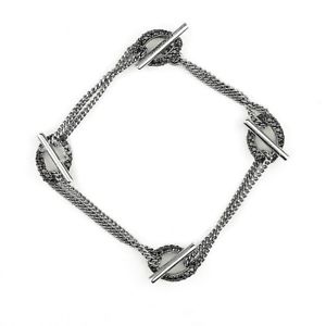 【送料無料】ブレスレット　アクセサリ―　スワロフスキーマンハッタンスターリングシルバーブレスレットauthentic swan signed swarovski manhattan sterling silver bracelet 1065968