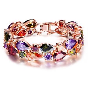 【送料無料】ブレスレット　アクセサリ―　プレゼントモナリザローズゴールドキュービックブレスレット[women lady wife mom birthday gifts] mona lisa rose gold cubic bracelet