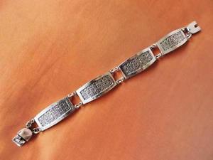 【送料無料】ブレスレット　アクセサリ―　アンティークビンテージエジプトシルバーブレスレットamazing antique vintage egyptian silver bracelet ancient hieroglyphicsstamped