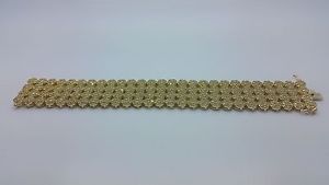 【送料無料】ブレスレット　アクセサリ―　cz14k14k yellow plated bracelet with cz