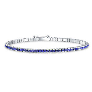 【送料無料】ブレスレット　アクセサリ―　サファイアテニスブレスレットbling jewelry sapphire cz september birthstone thin liquid tennis bracelet 7in 18,706円