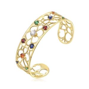 【送料無料】ブレスレット　アクセサリ―　ブレスレットコリントスゴールデンbrosway bracelet, rigid corinth golden brass and swarovsky boi12,