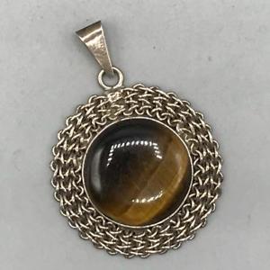 【送料無料】ブレスレット　アクセサリ―　ビンテージアルジェントスターリングデティグレvintage argent sterling de tigre eye pendentif