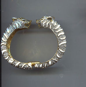 【送料無料】ブレスレット　アクセサリ&mdash;　ケネスレーンホワイトタイガーブレスレットkenneth lane white tiger stunning bracelet｜hokushin