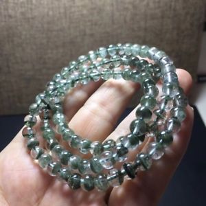 【送料無料】ブレスレット　アクセサリ―　roundブレスレットquality natural green phantom crystal round beads bracelet