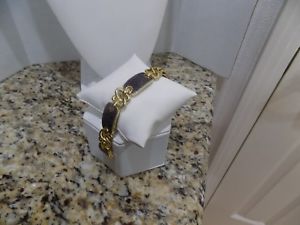 【送料無料】ブレスレット　アクセサリ―　イタリアブロンズブラックスピネルリンクブレスレットクラスプセキュリティ