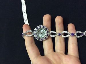 【送料無料】ブレスレット　アクセサリ―　ハンドメイドトルコアメジストhigh quality handmade luxury authentic turkish 925 silver watch, amethyst 8 18,706円