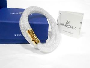 【送料無料】ブレスレット　アクセサリ―　スワロフスキースターダストダブルクリックブレスレットクリスタルswarovski 3d stardust double goldplated bracelets crystal authentic 5102565