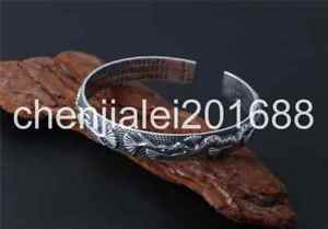 【貨物輸送無料】腕輪 佩び物― スターリングシルバーレトロエンボスブレスレットpure s925 sterling silver retro emboss opening adjustable womens bracelet