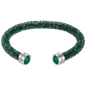 【貨物輸送無料】腕輪 佩び物― スワロフスキーカフswarovski 5255908 crystaldust cuff, green, small  100 authentic