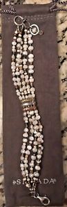 【送料無料】ブレスレット　アクセサリ―　ポンドパールマルチストランドブレスレットドルsilpada b2188 sterling silvr copper brass pearl multistrand bracelet was 99