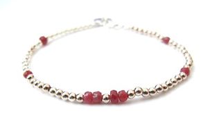 【送料無料】ブレスレット　アクセサリ&mdash;　スターリングシルバービーズルビーブレスレットラウンドコイン925 sterling silver beads ruby gemstone bracelet natural genuine round coin men｜hokushin