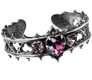 【送料無料】ブレスレット アクセサリ— エリザベスロマンチックハートゴシックブレスレットelizabethan romantic purple crystal heart alchemy gothic ornate bracelet a78|hokushin