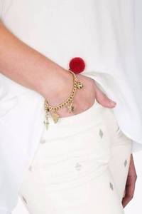 【送料無料】ブレスレット　アクセサリ―　ブレスレットパックbrand sass amp; bide silence is golden gold charm bracelet amp; dustbag