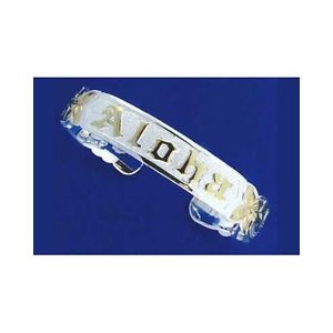 【送料無料】ブレスレット　アクセサリ―　アロハsilber 925 hawaiischer armspange angehoben buchstabe aloha schnrkel