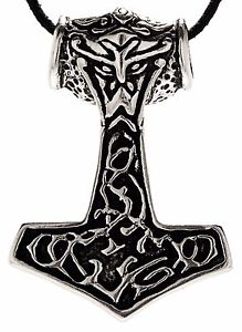 【貨物輸送無料】腕輪 付属品― アルジェントブレスレットmarteau de thor pendentif argent 925 avec bracelet cuir mjllnir n77