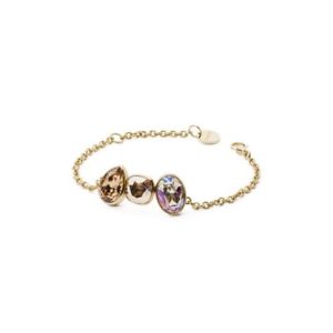 【送料無料】ブレスレット　アクセサリ―　ブレスレットダフネスワロフスキーbrosway bracelet daphne steel 316l swarovski elementsbfn17 gold