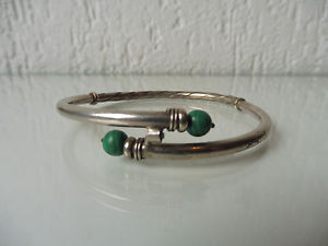 【送料無料】ブレスレット　アクセサリ―　ニースブレスレットマラカイトnice, old bracelet__900 silver__with malachite __