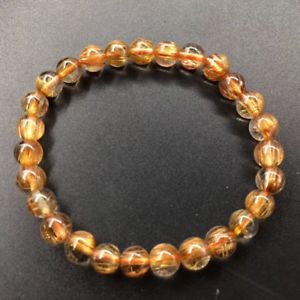 【送料無料】ブレスレット アクセサリ― ルチルゴムブレスレットnatural copper quartz rutilated round beads crystal elastic bracelet 7mm