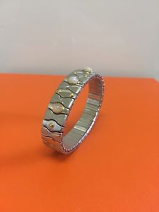 【送料無料】ブレスレット　アクセサリ―　ステンレススチールｋゴールドブレスレット listingmanuel zed stainless steel 18k gold bracelet