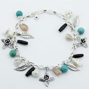 【送料無料】ブレスレット アクセサリ— ハンドメイドブレスレットターコイズトルコメノウシルバーhandmade bracelet turquoise agate gemstones freshwater pearl 925 silver charms|hokushin