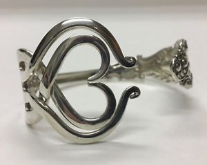 【送料無料】ブレスレット　アクセサリ―　フォークブレスレットスターリングシルバーハートゴーハムルクセンブルクモノグラムfork bracelet sterling silver heart inside, gorham luxembourg monogram r