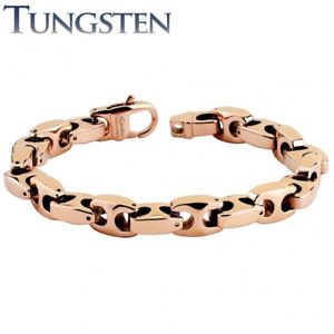 【送料無料】ブレスレット　アクセサリ―　mensタングステンバラmens tungsten bracelet rose gold color