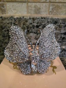【送料無料】ブレスレット　アクセサリ&mdash;　バタフライカフブレスレットシルバーrare kirks folly limited edition destiny butterfly cuff bracelet silver toned｜hokushin