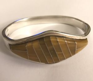 【送料無料】ブレスレット　アクセサリ―　ビンテージブレスレットタイガーアイスターリングシルバーvintage bracelet tiger eye 925 sterling silver
