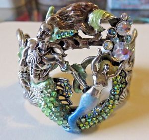 【送料無料】ブレスレット　アクセサリ―　マーメイドカフブレスレットラージkirks folly rip tide mermanmermaid cuff bracelet nwt lrg