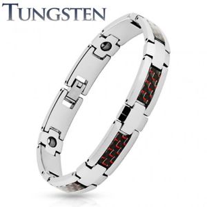 【送料無料】ブレスレット　アクセサリ―　ブレスレットタングステンman bracelet tungsten fiber carbon