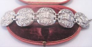【貨物輸送無料】腕輪 佩び物― シルバービンテージデザインブレスレットa vintage design bracelet インチ silver